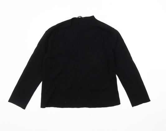 Zara Women's Black Mock Neck Jumper Size S