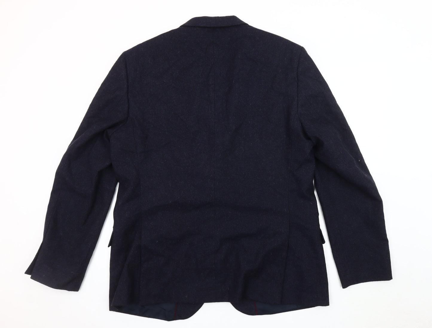 Marks and Spencer Men's Blue Wool Blend Blazer 46 Long