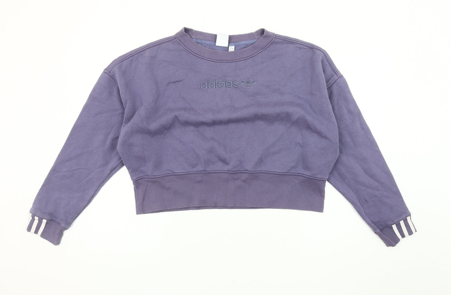 Adidas Women's Purple Logo Sweatshirt, Size 12, Pullover