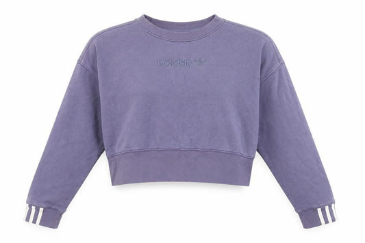 Adidas Women's Purple Logo Sweatshirt, Size 12, Pullover