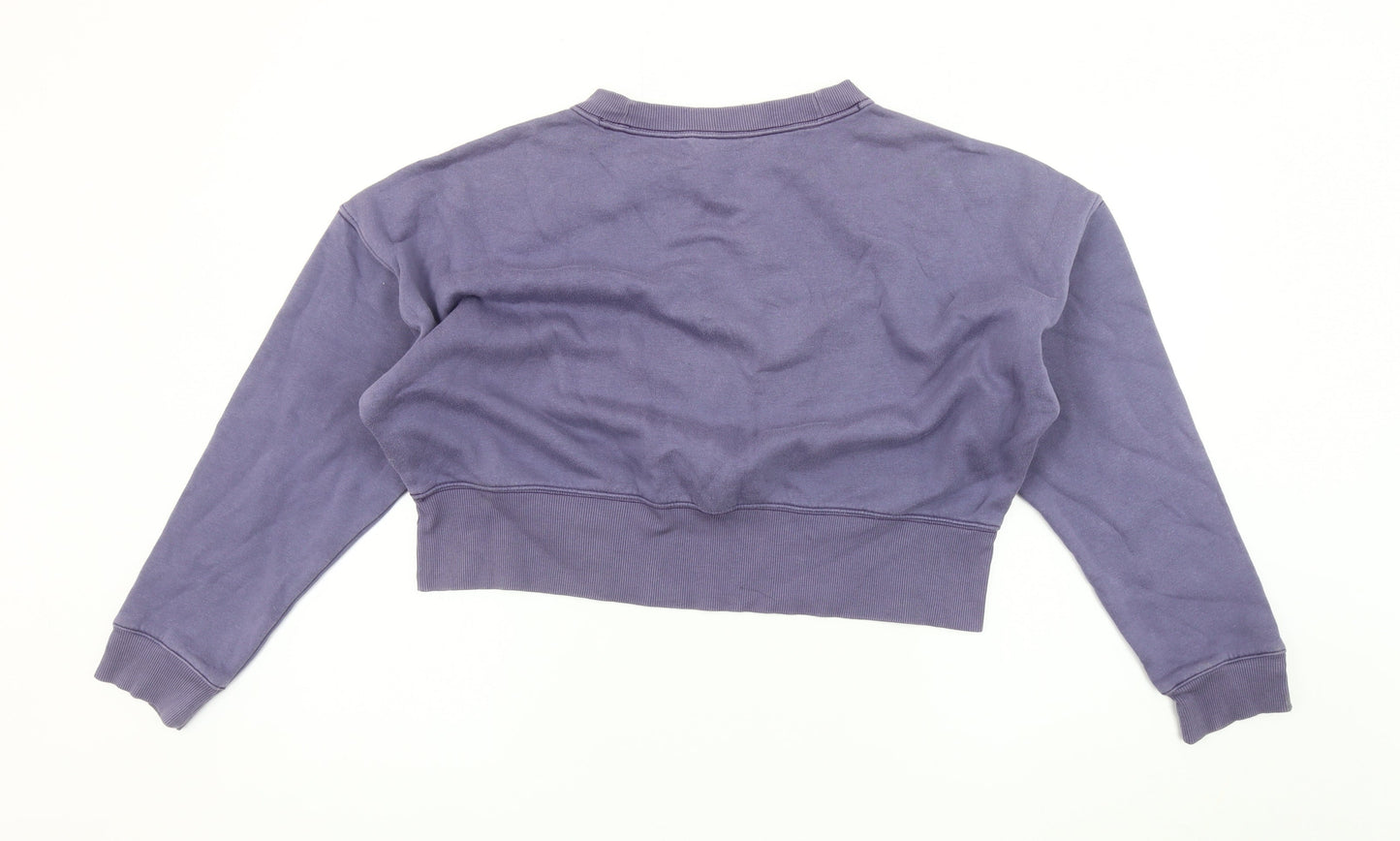 Adidas Women's Purple Logo Sweatshirt, Size 12, Pullover