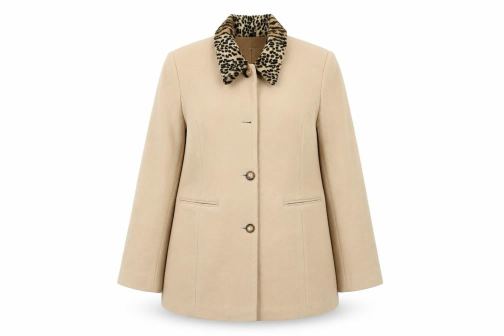 Charlotte Halton Women's Beige Wool Coat - Size 12