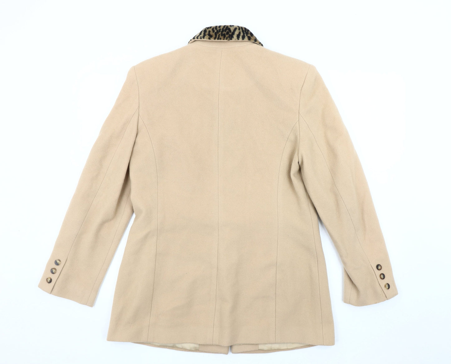 Charlotte Halton Women's Beige Wool Coat - Size 12