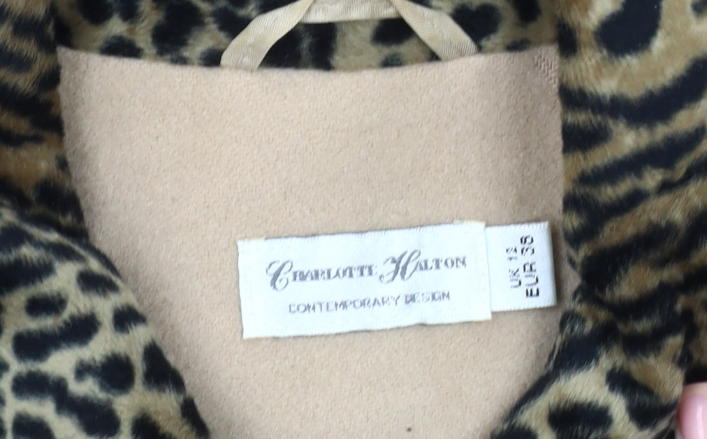 Charlotte Halton Women's Beige Wool Coat - Size 12
