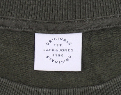 Jack & Jones Men's Green Pullover Sweatshirt M