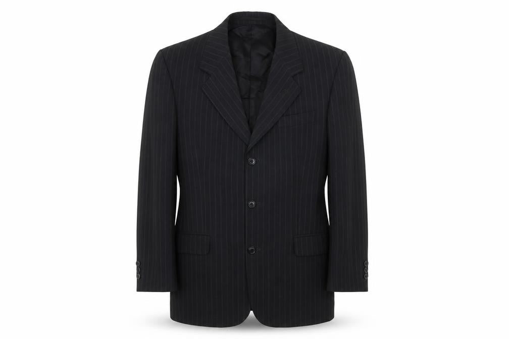 Next Men's Black Striped Suit Jacket Size 38S
