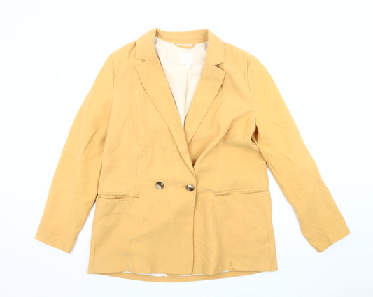 H&M Women’s Yellow Double-Breasted Blazer
