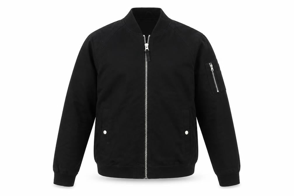 Topman Men's Black Bomber Jacket M Casual Regular Fit