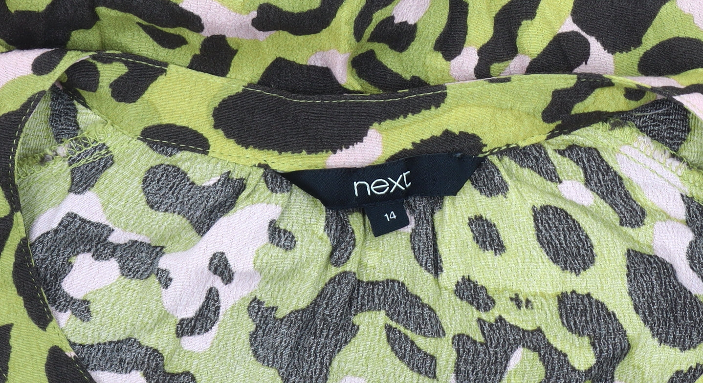 Next Women's Multicoloured Animal Print Top Size 14