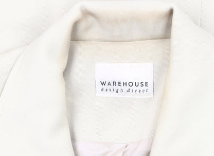 Warehouse Women's Beige Suit Jacket Size 12 Double-Breasted