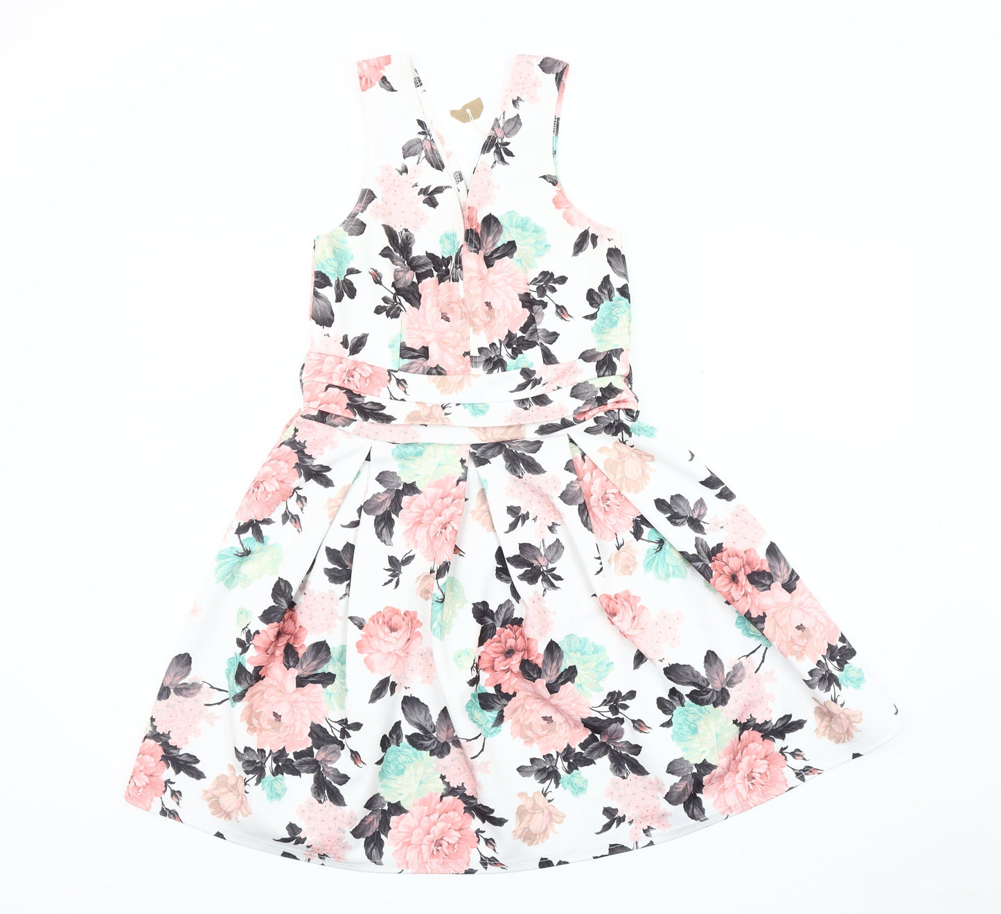Kiah Women's Floral Fit & Flare Dress, Size 10, Multicoloured