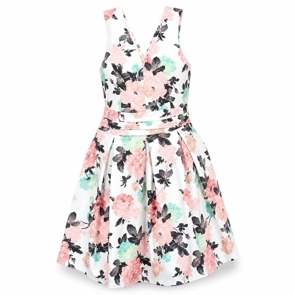 Kiah Women's Floral Fit & Flare Dress, Size 10, Multicoloured