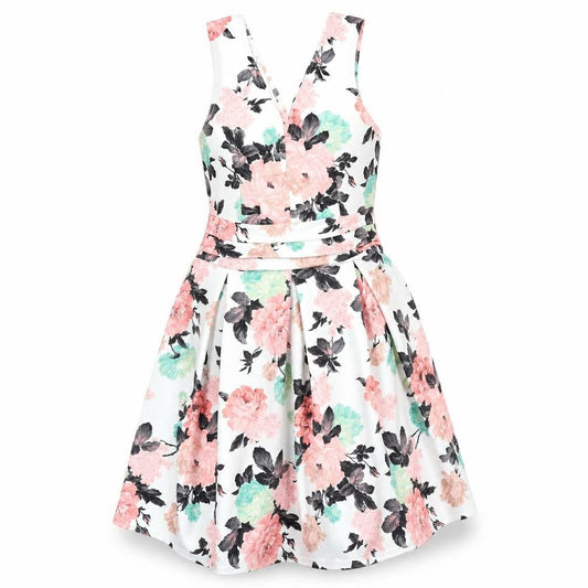 Kiah Women's Floral Fit & Flare Dress, Size 10, Multicoloured