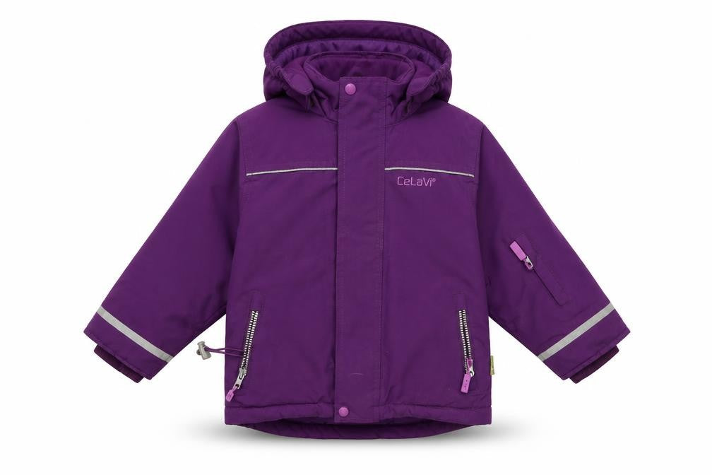 CeLaVi Girls Purple Rain Coat 9-10 Years Hooded Winter Coat