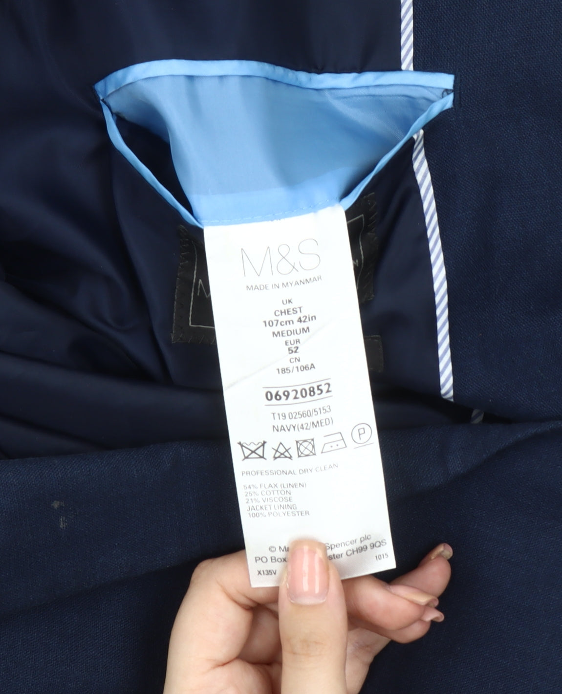 Marks and Spencer Men's Blue Blazer Jacket Size M 42