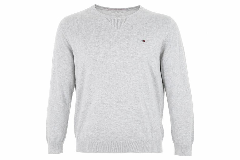 Tommy Hilfiger Men's Grey Cotton Pullover Jumper M