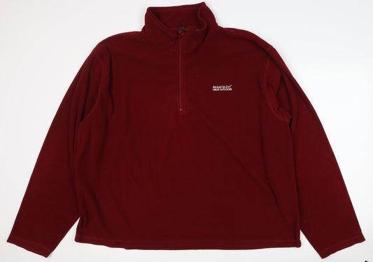 Regatta Men's Red 3XL Fleece 1/4 Zip Sweatshirt