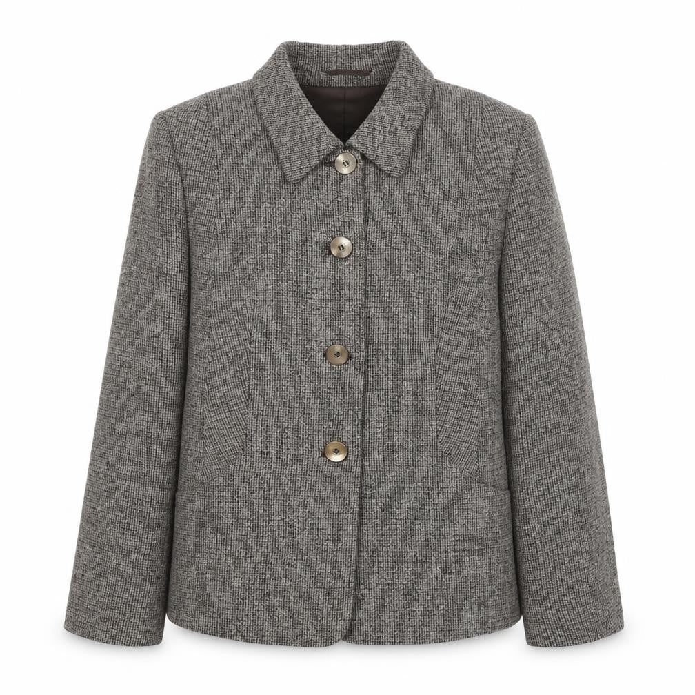 Eastex Women's Grey Suit Jacket Size 12 Classic Wool Blend