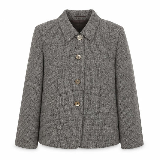 Eastex Women's Grey Suit Jacket Size 12 Classic Wool Blend