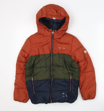 Additional front view of Regatta boys’ multicoloured puffer jacket, 9-10 years, hooded
