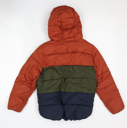 Back view of Regatta boys’ multicoloured puffer jacket, 9-10 years, hooded