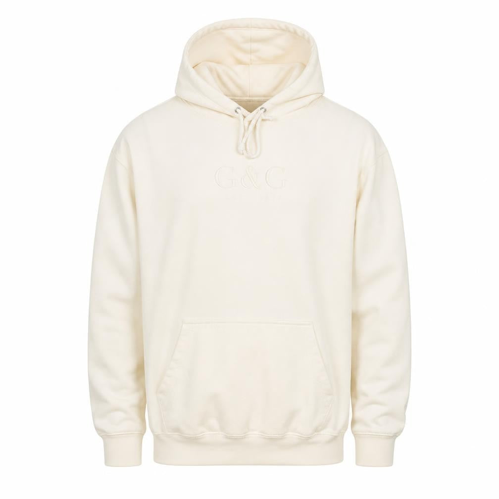 G&G Men's Ivory Hoodie - Medium, Pullover