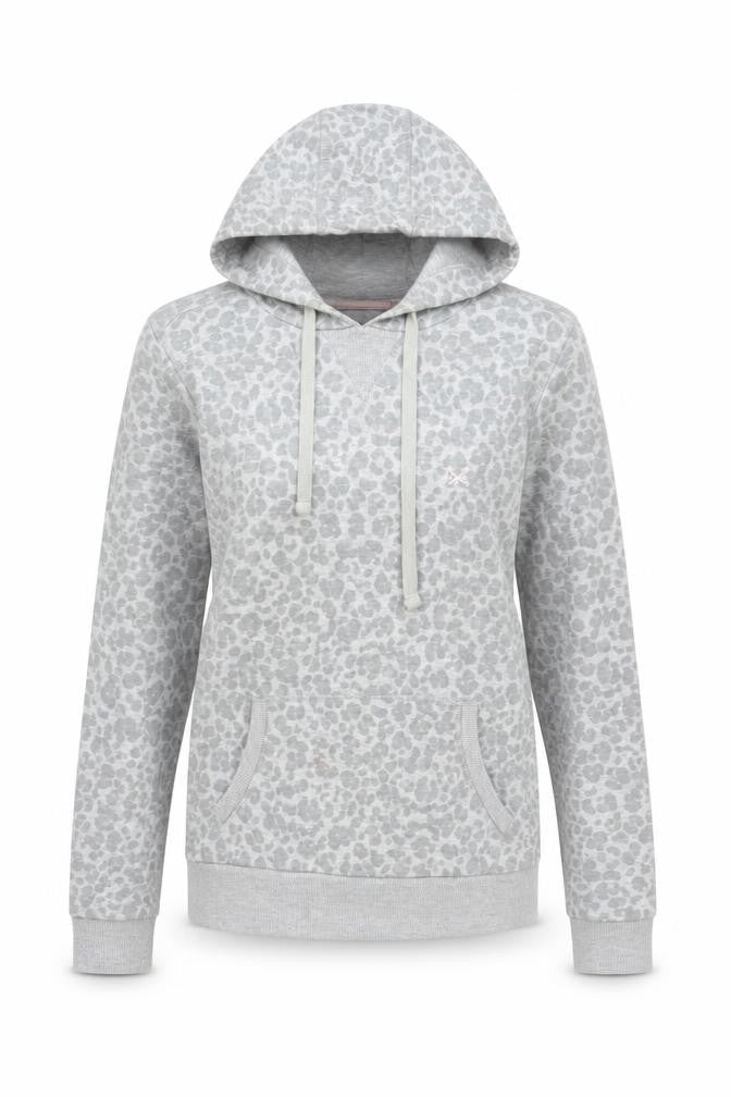 Crew Clothing Grey Animal Print Hoodie, Size S
