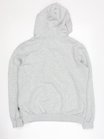 Back view of Puma Men's Grey Pullover Hoodie M