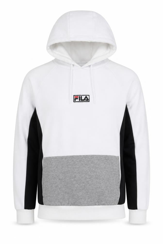 Fila Men's White Pull-over Hoodie - Medium