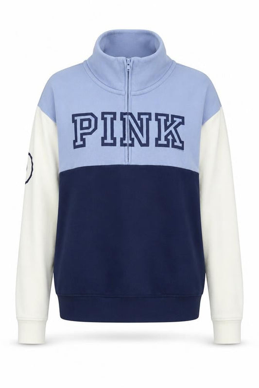 Victoria's Secret Women's Blue XS Colourblock Hoodie