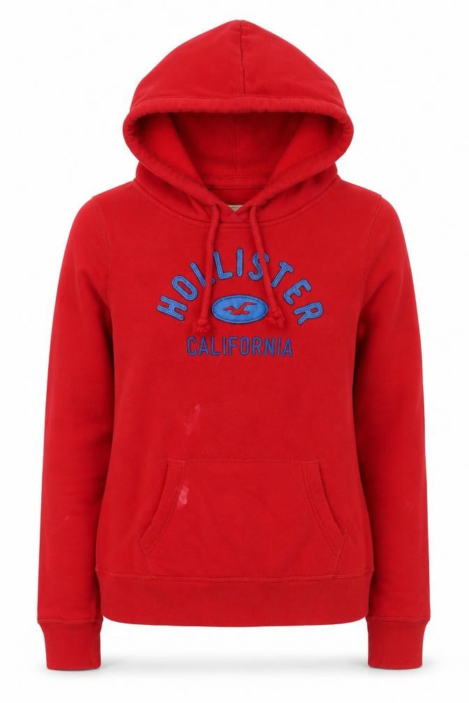 Hollister Red Womens Pullover Hoodie L