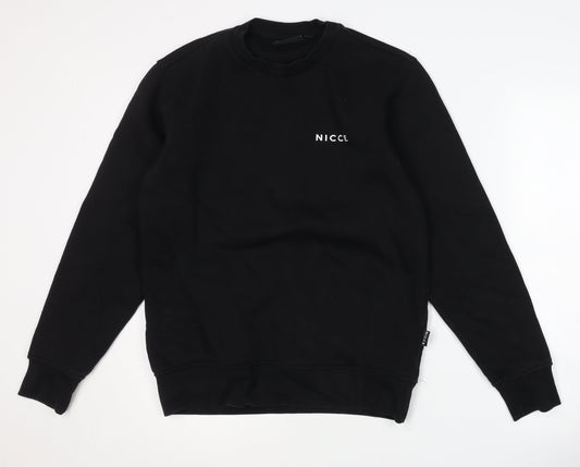 Nicce Men's Black Graphic Print Sweatshirt XS