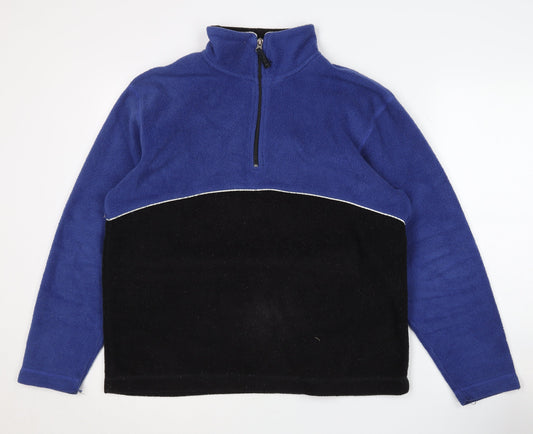 GAP Men's Blue/Black Fleece Pullover Sweatshirt XS