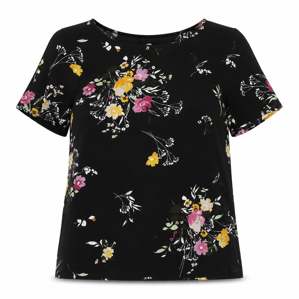 Debenhams Women's Black Floral Blouse Size 10