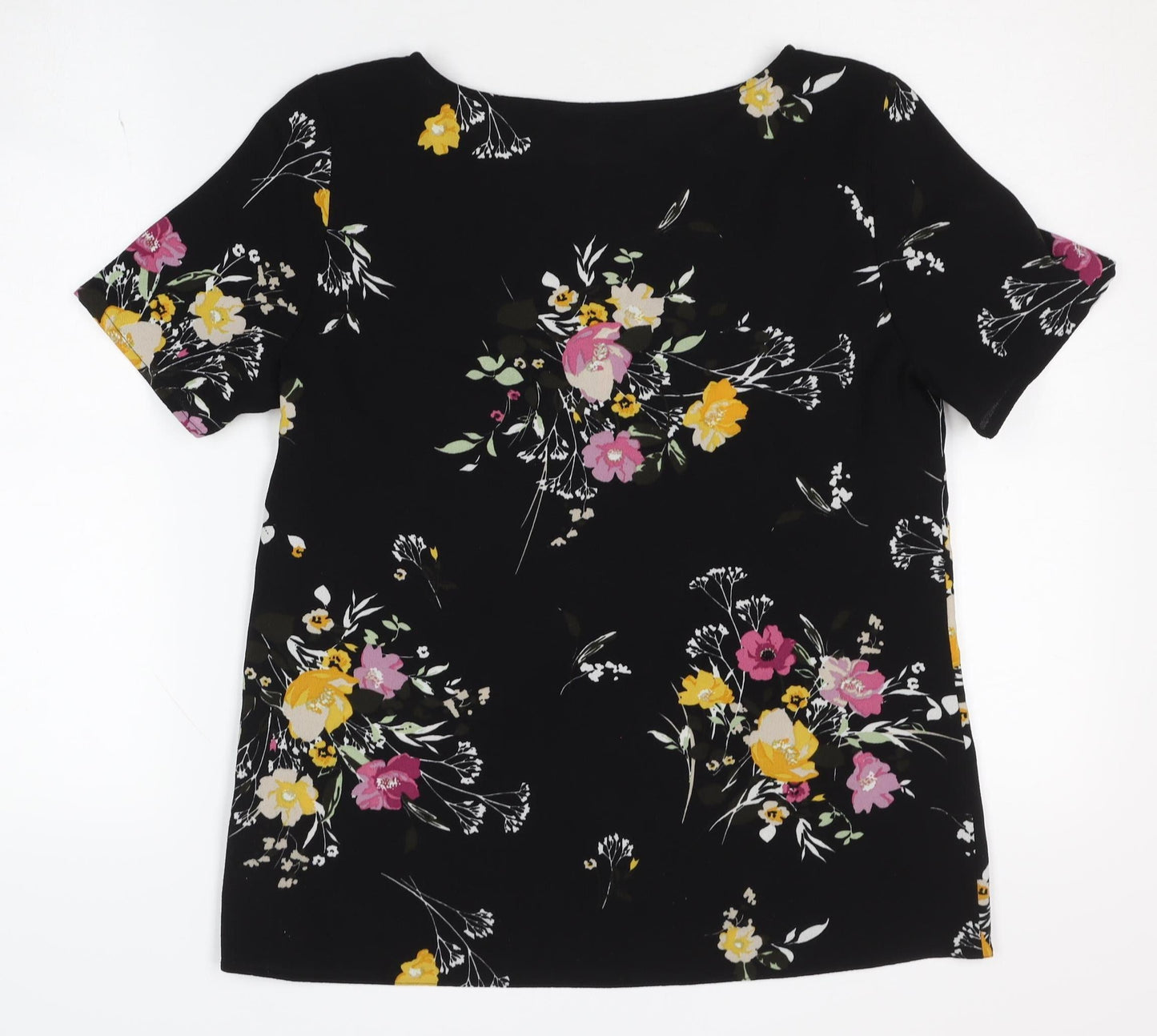 Debenhams Women's Black Floral Blouse Size 10