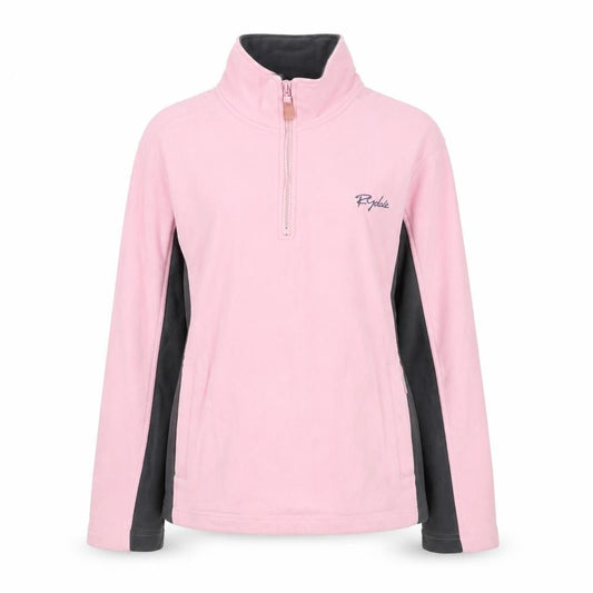 Rydale Women's Pink Fleece Henley Sweatshirt Size M