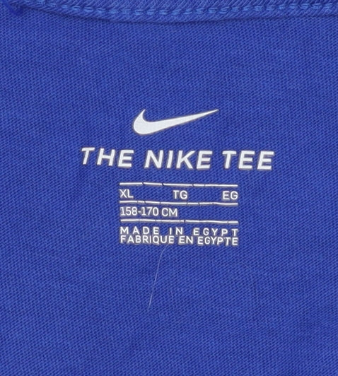 Nike Boys Blue Graphic Print T-Shirt XL