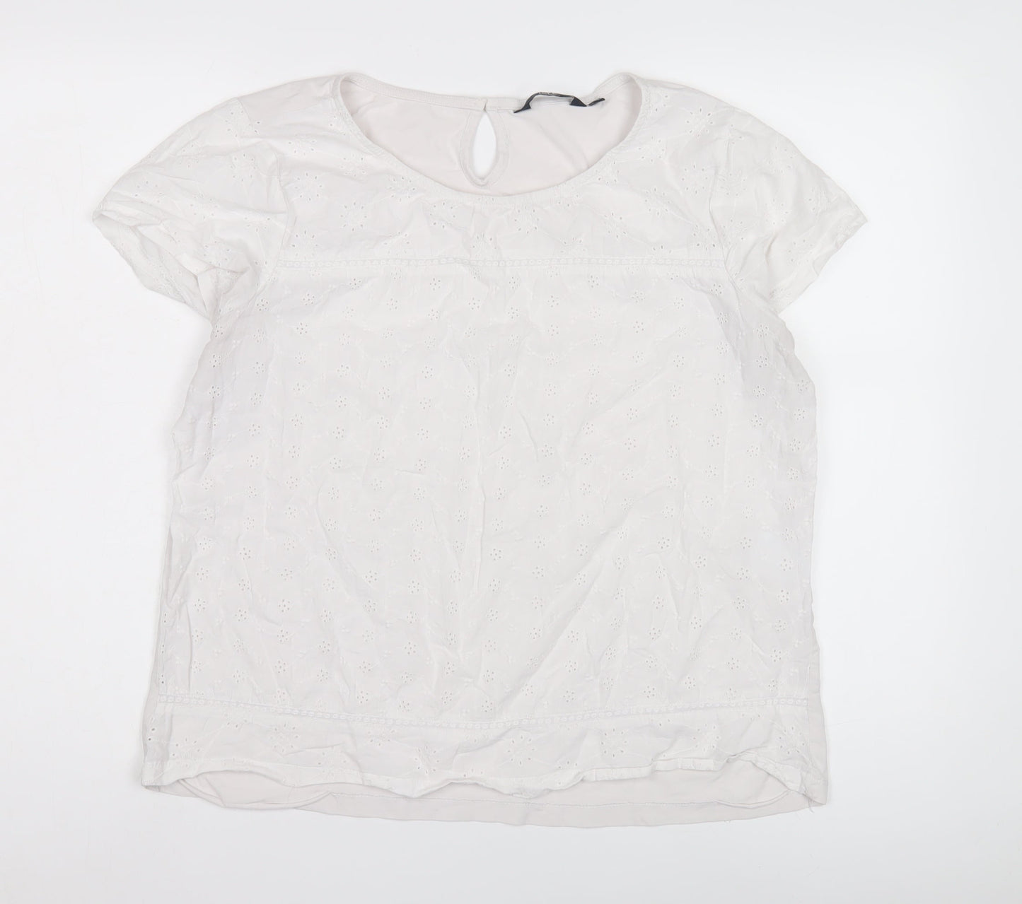 Isle Collection Women's White Blouse 18 Regular Fit