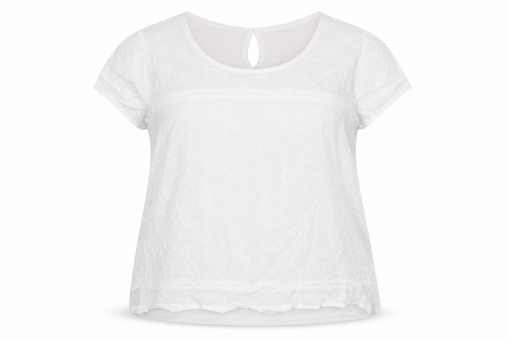 Isle Collection Women's White Blouse 18 Regular Fit