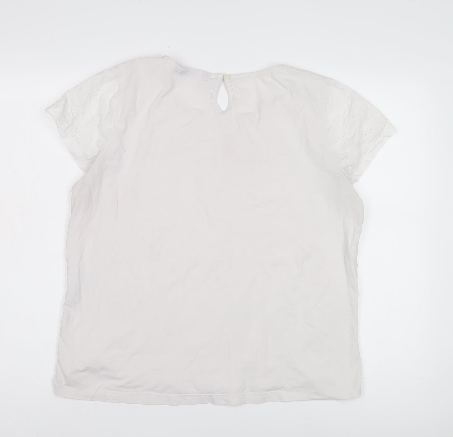 Isle Collection Women's White Blouse 18 Regular Fit