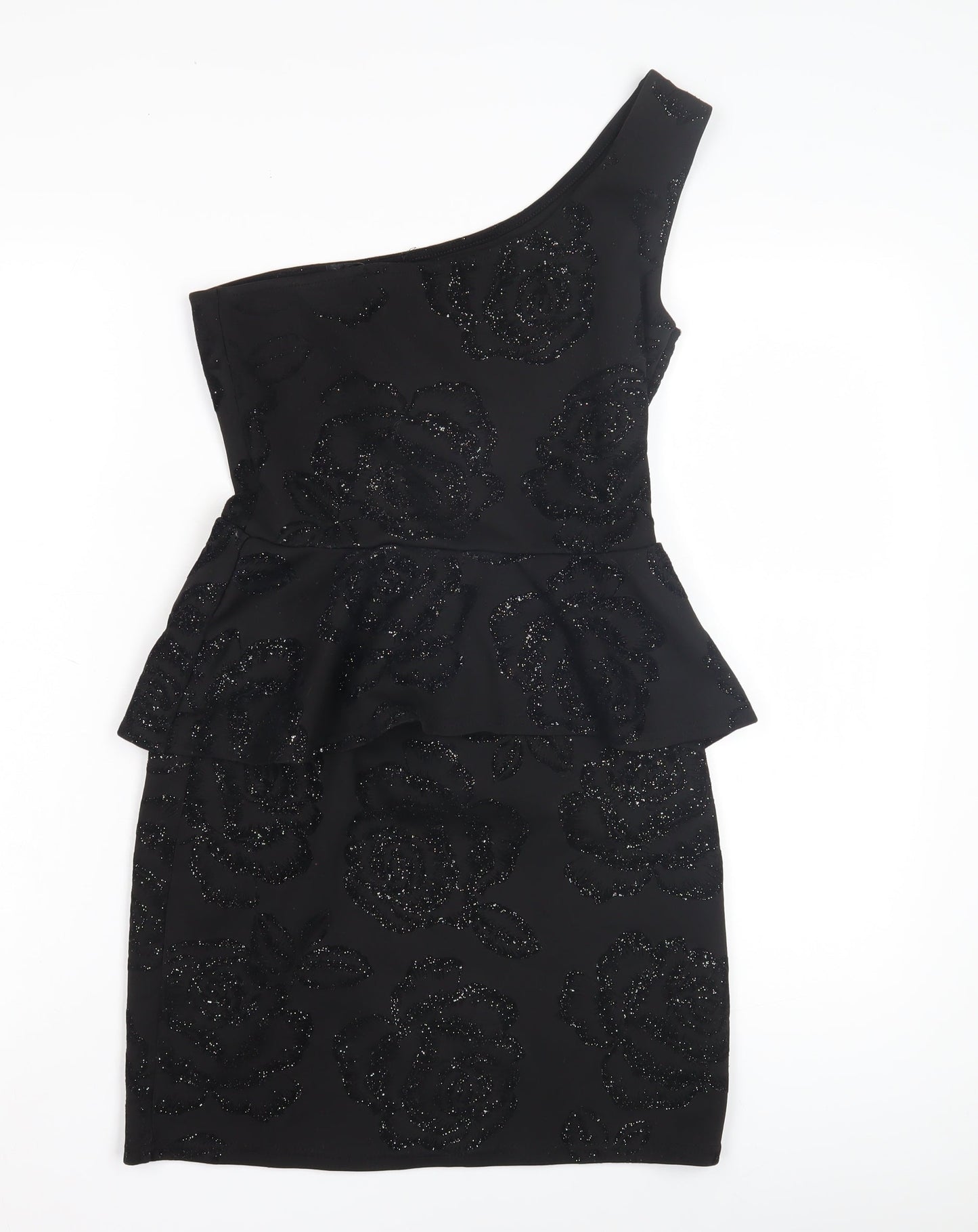 Quiz Women's Black One Shoulder Dress Size 12