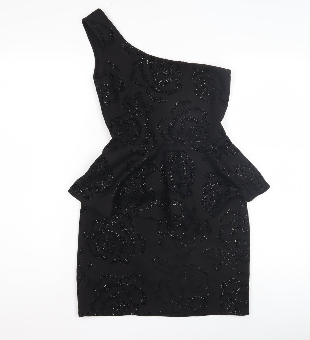 Quiz Women's Black One Shoulder Dress Size 12