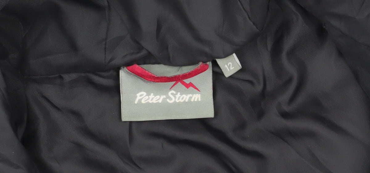 Peter Storm Women's Black Puffer Jacket Size 12 Hooded