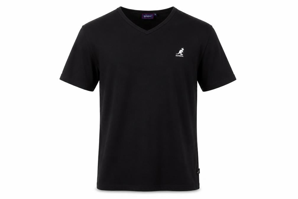 Kangol Men's Black V-Neck T-Shirt Size S