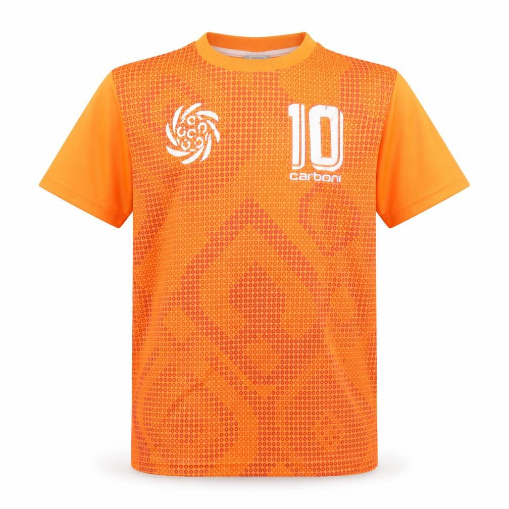 Carbrini Boys Orange Football Jersey T-Shirt 10-11 Years