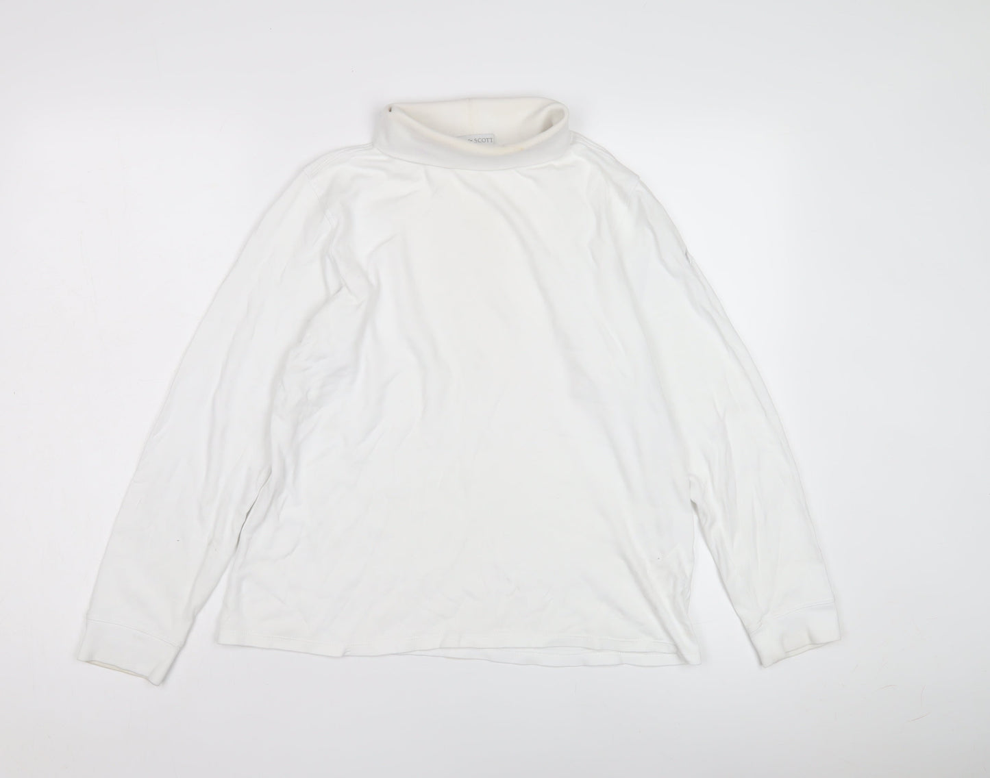Lyle & Scott White Women's Roll Neck Long Sleeve T-Shirt