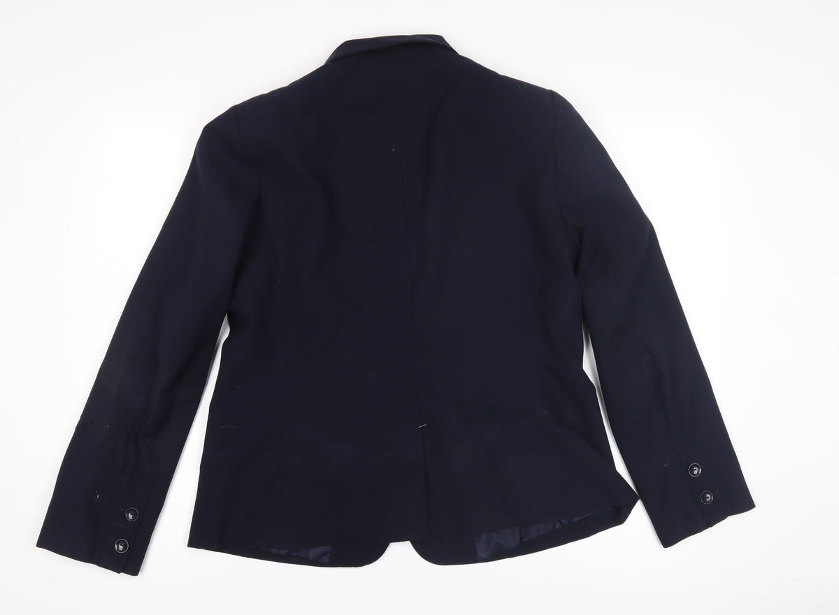 BHS Women's Blue Blazer 18 Lined Single-Breasted