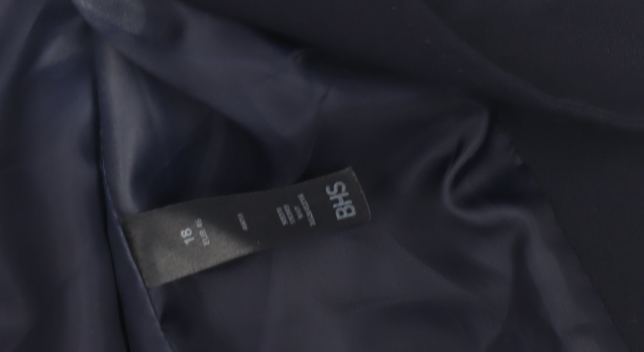 BHS Women's Blue Blazer 18 Lined Single-Breasted