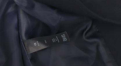 BHS Women's Blue Blazer 18 Lined Single-Breasted