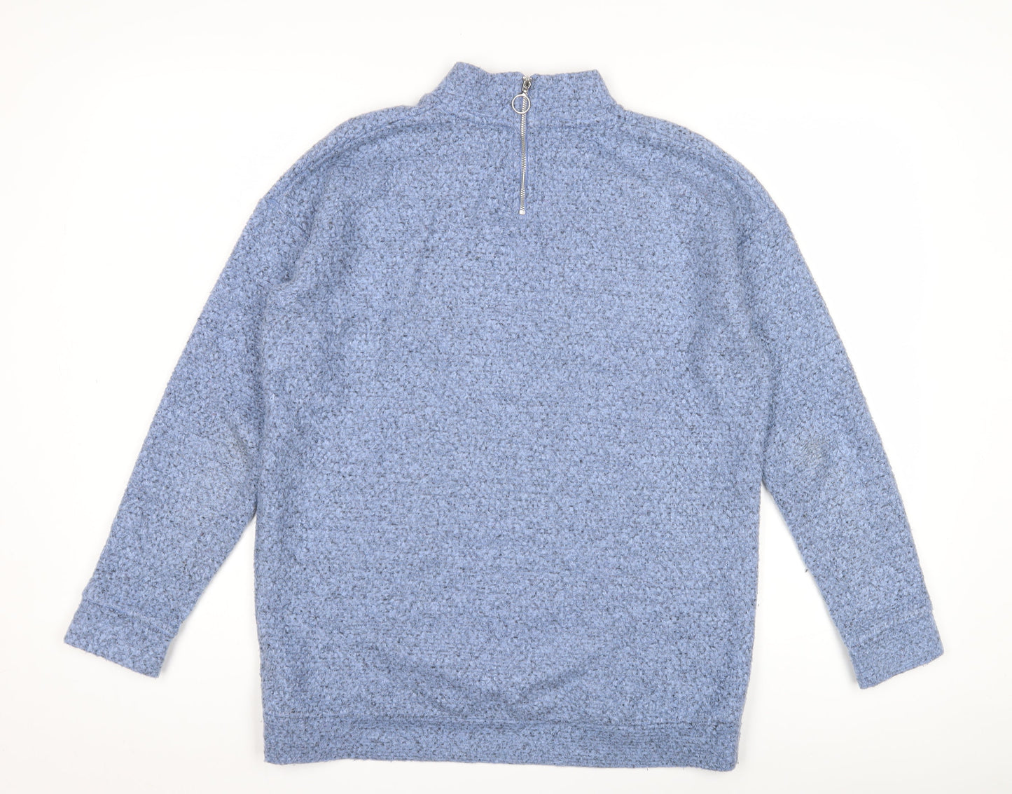 Next Women's Blue Knit Zip Sweatshirt Size 8